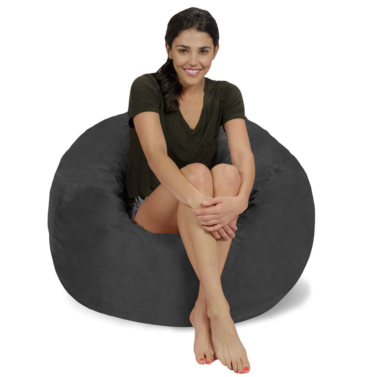 3' Kids' Bean Bag Chair With Memory Foam Filling And Washable