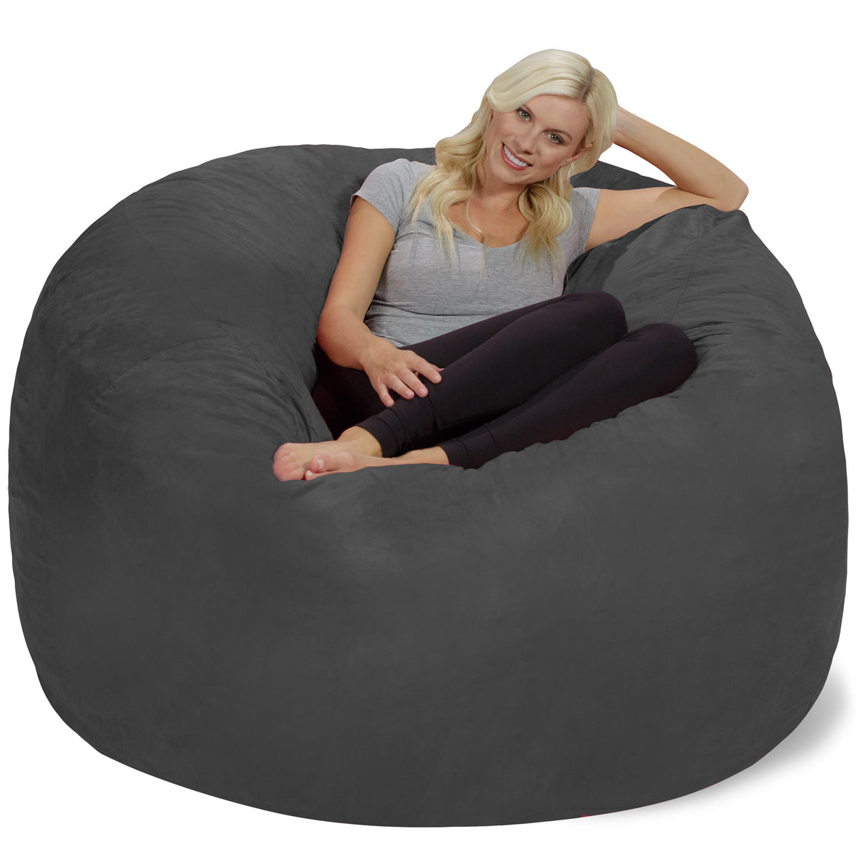 Chill Sack Giant 6 ft Bean Bag, Ultra Fur Red