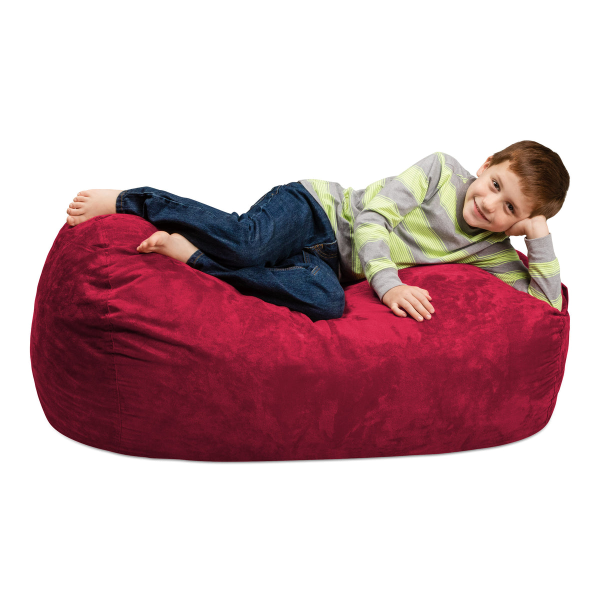 Chill Sack Giant 6 ft Bean Bag, Ultra Fur Red