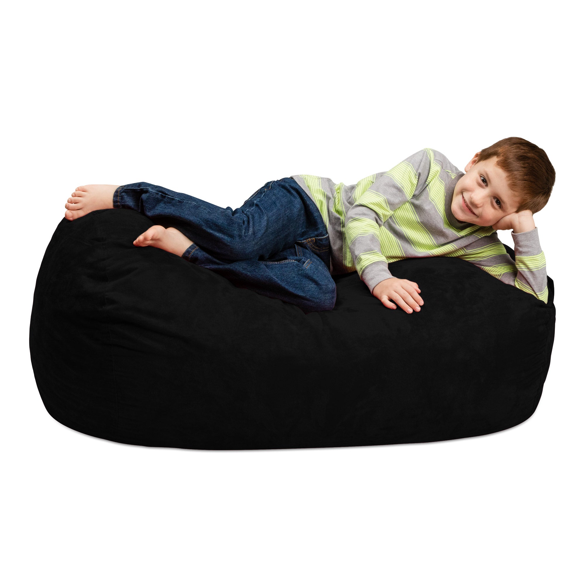 Chill Sack Large 7 ft Bean Bag, Black